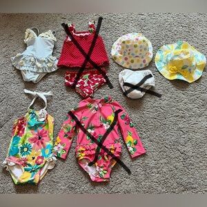 Girl 12 Months Swimsuit Summer Bundle - 4 pieces